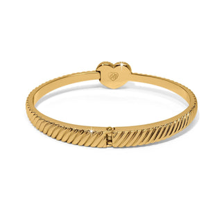 Celestia Heart Hinged Bangle • Gold
