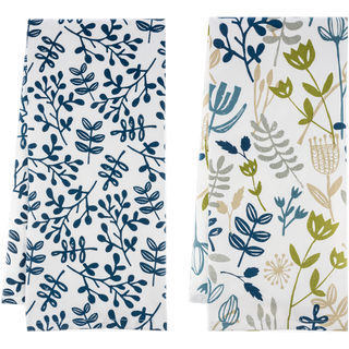 Midnight Botanical Tea Towel