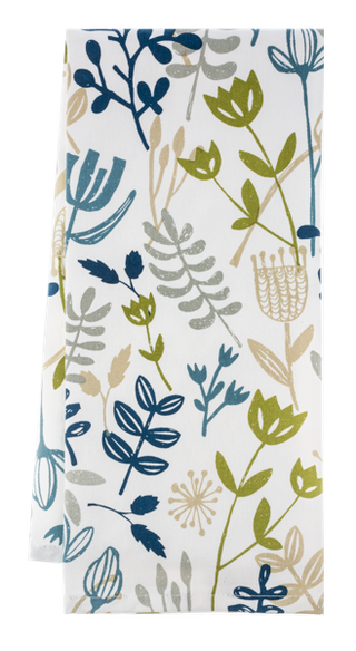 Midnight Botanical Tea Towel