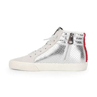 Bailey High Top 12 Sneakers • Red/Silver/Multi