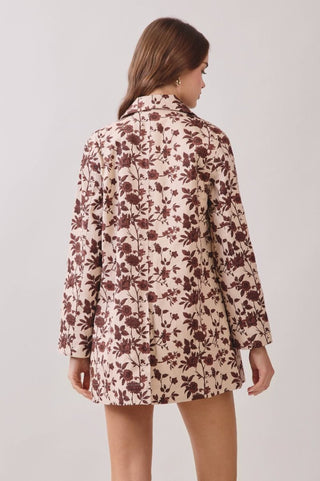 Lennon Floral Print Jacket • Brown