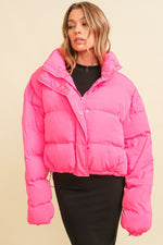 Riley Puffer Jacket • Hot Pink