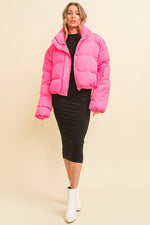 Riley Puffer Jacket • Hot Pink