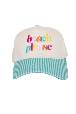 Beach Please Two-Toned Hat • Aqua