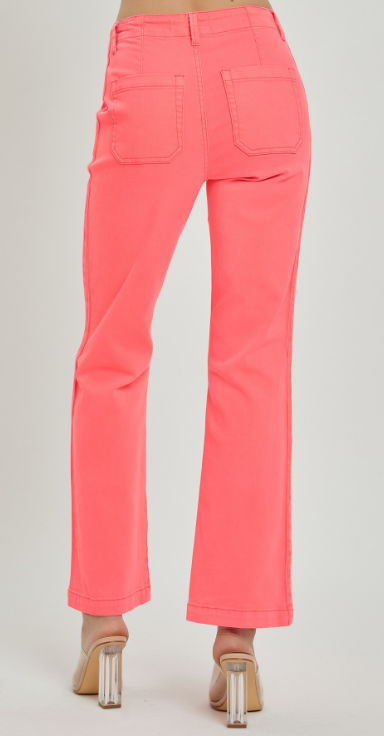Connie Twill Tape Pants • Coral