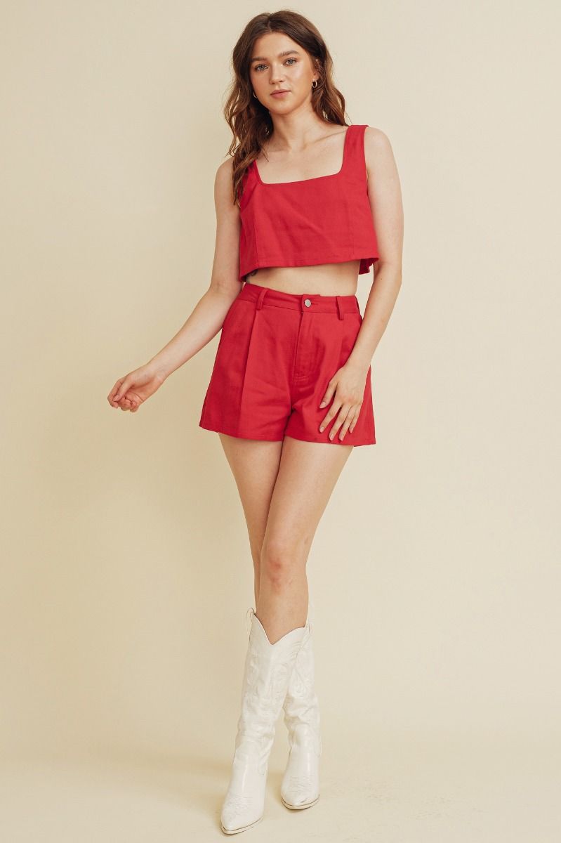 Lillian Lave Up Back Game Day Top • Red