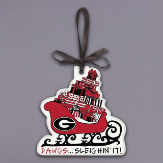 UGA "Sleighin' It" Ornament