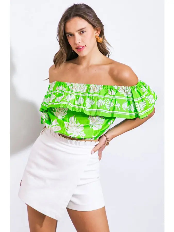 Maleah Woven Top • Green