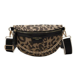 Leopard Fanny Belt Bag • Black