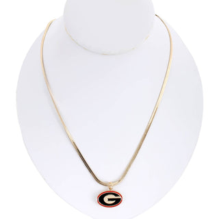18” Georgia Gold & Enamel Logo Necklace