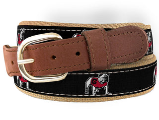 Georgia Bulldogs Men's Collegiate Woven Uga Ribbon Belt
