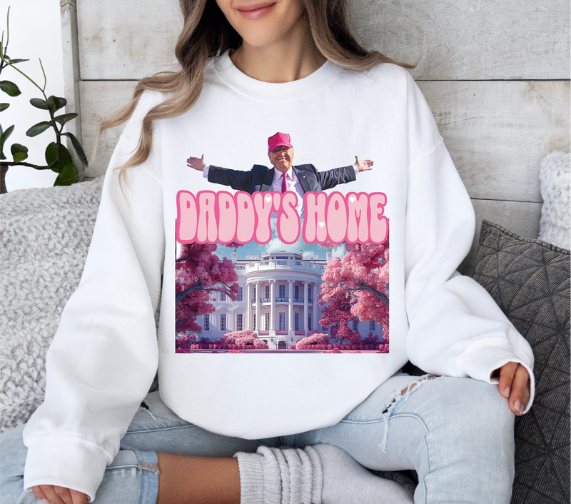 Daddys Home Trump Sweatshirt • White