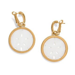 Del Mar Charm Hoop Earrings • Gold & Pearl