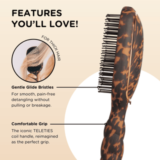 Detangler Brush for Thick Hair • Tortoise