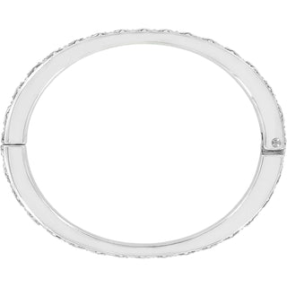 Diamond Hinged Bangle • Silver