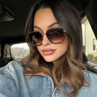 Jordan Whiskey Gold Grey Gradient Sunglasses