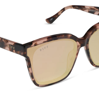 Meredith II• Himalayan Tortoise Taupe Mirror Sunglasses