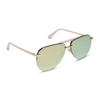 Tahoe • Gold Powder Pink Taupe Mirror Sunglasses