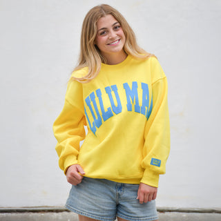 Lulu Mac Puff Sweatshirt • Yellow & Cyan