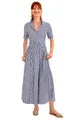 June Dress • Stripe Wash & Wear Navy