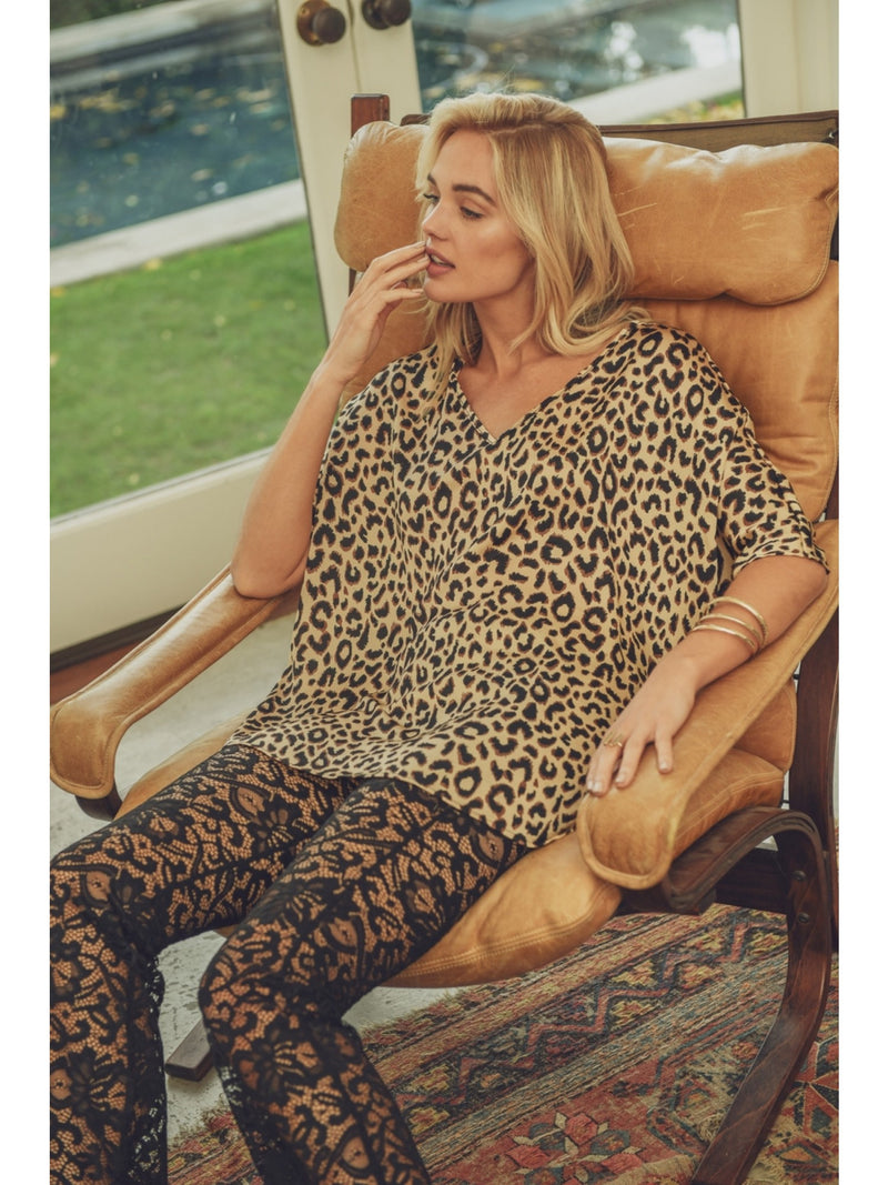 Lovely Leopard Satin Top • Animal