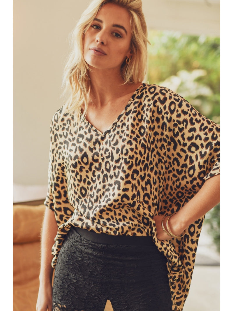 Lovely Leopard Satin Top • Animal