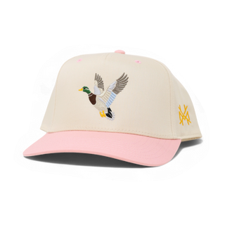 Flyaway Snapback Hat • Retro Pink/Natural