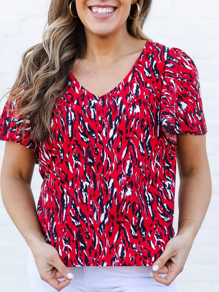 Paisley Top • Tigertail Red+Black