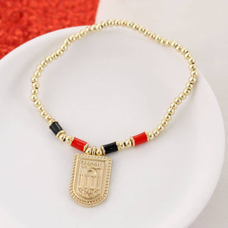 Georgia Gold & Tube Bead Stretch Bracelet