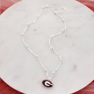 16” Georgia Glitter Enamel Logo Necklace
