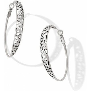 Elora Hoop Leverback Earrings • Silver