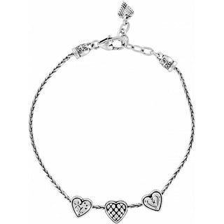 Enchanted Hearts Anklet • Silver