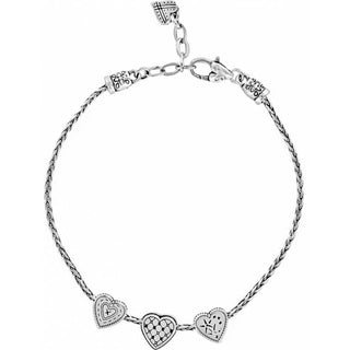 Enchanted Hearts Anklet • Silver