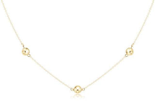 15" Choker Simplicity Chain Gold - 6mm Bead - Gold