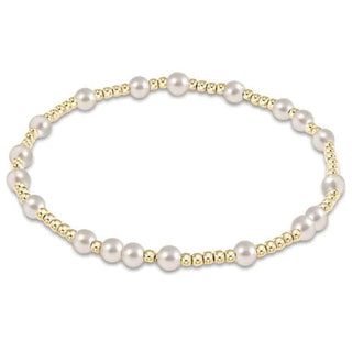 Hope Unwritten 4mm Bead Bracelet • Pearl