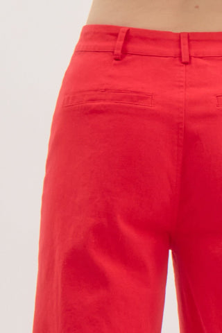 Laid Back Crop Pant • Red