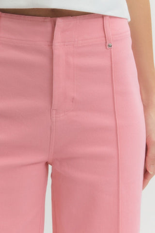 Collins High Rise Wide Leg Pants • Pink