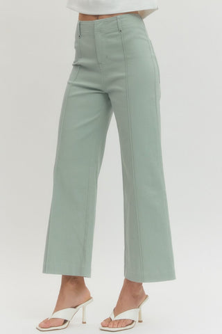 Collins High Rise Wide Leg Pants • Seafoam