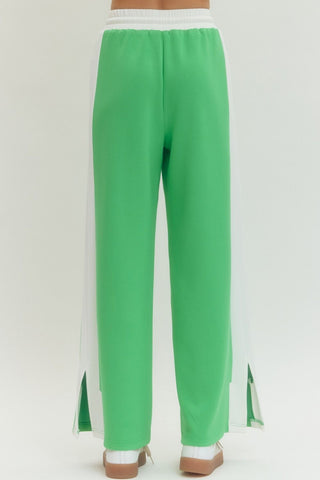 Cheyenne Wide Leg Knit Pants • Kelly Green