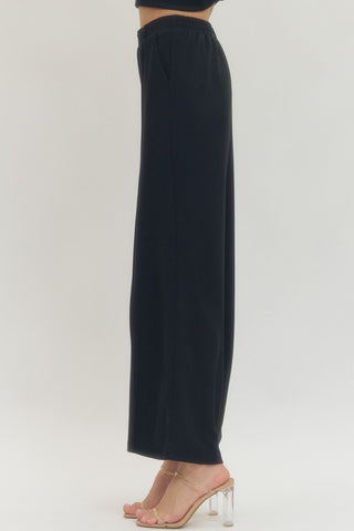 Evie Knit Elastic Pant • Black