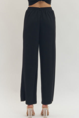 Evie Knit Elastic Pant • Black