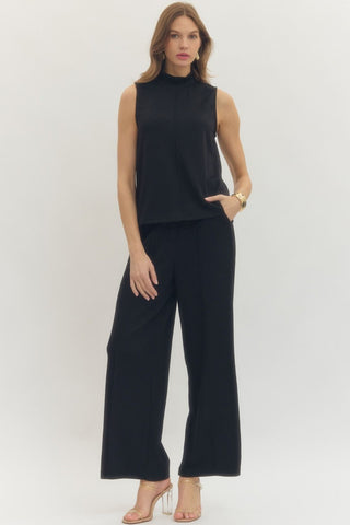 Evie Knit Elastic Pant • Black