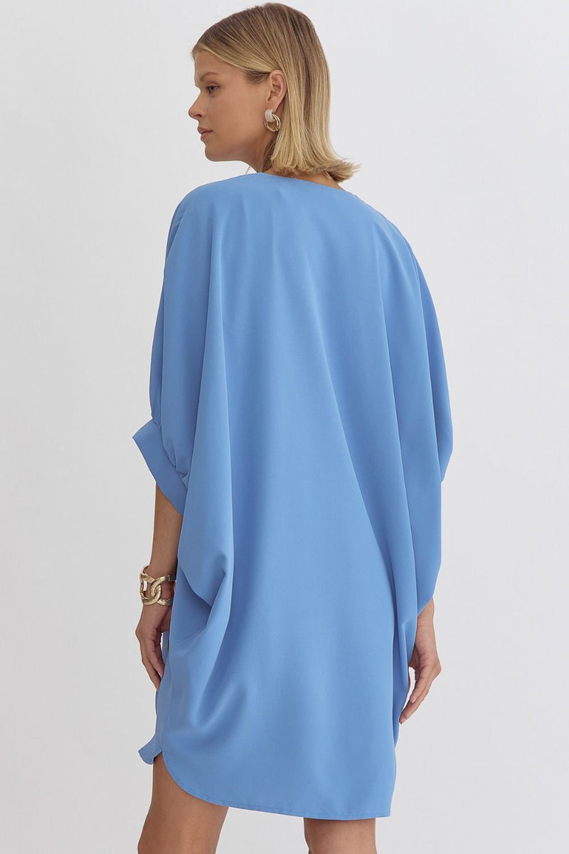 Betty Tulip Hem Dress • Blue