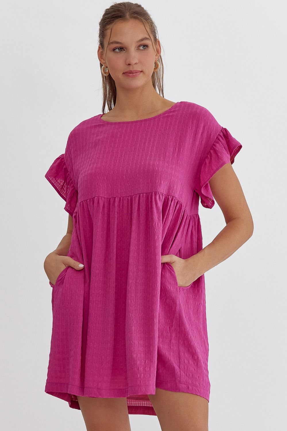 Darling Mini Dress • Fuschia