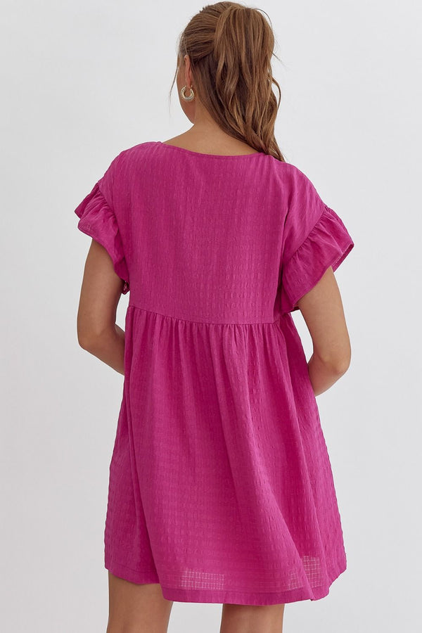 Darling Mini Dress • Fuschia