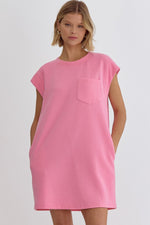 Basic Knit Mini Dress •Bubblegum