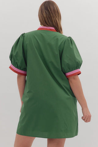 Annisa Pullover Mini Dress PLUS • Heather Green