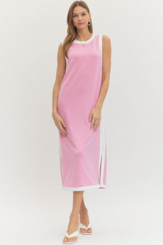 Sunniva Sleeveless Midi Dress • Light Pink