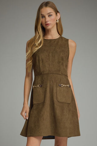 Noelani Sleeveless Mini Dress • Wood
