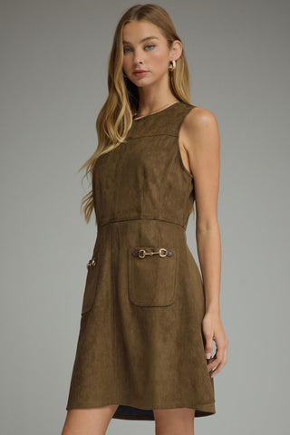 Noelani Sleeveless Mini Dress • Wood